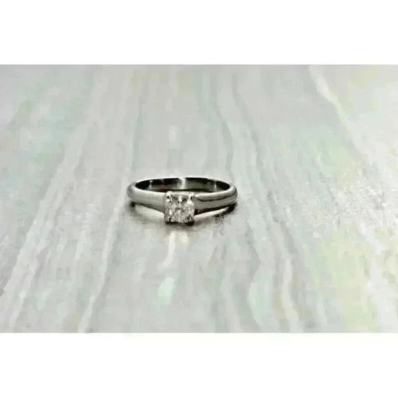 Tiffany & Co Platinum Lucida © .36ct Diamond Engagement Ring Discontinued Size 3 - Picture 9 of 15